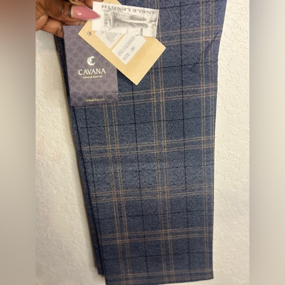 Cavana Men Slim Fit Checked Trouser - Picture 7 of 10